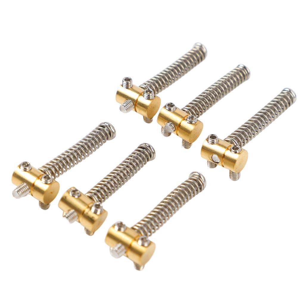 6Pcs Brass Saddles Set for TL Tailpiece Telecaster Electric Guitar Replacement Parts