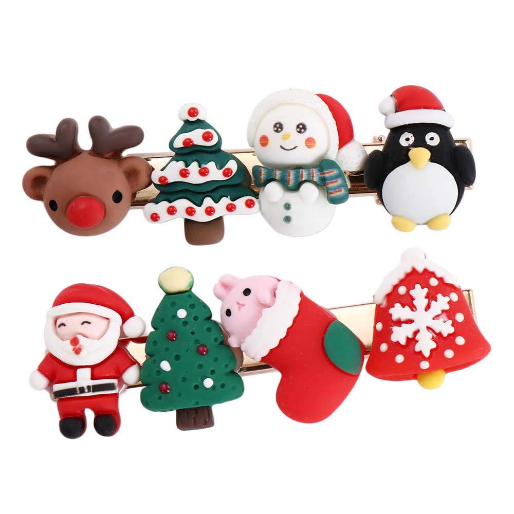 Supplies Xmas Ornaments Baby Santa Claus Hairpin Christmas Hair Clip Hair Accessories Elk Headwear