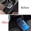 For Buick Regal 2018-2020 Blue Steel Center Console Gear Shift Panel Trim 1PCS