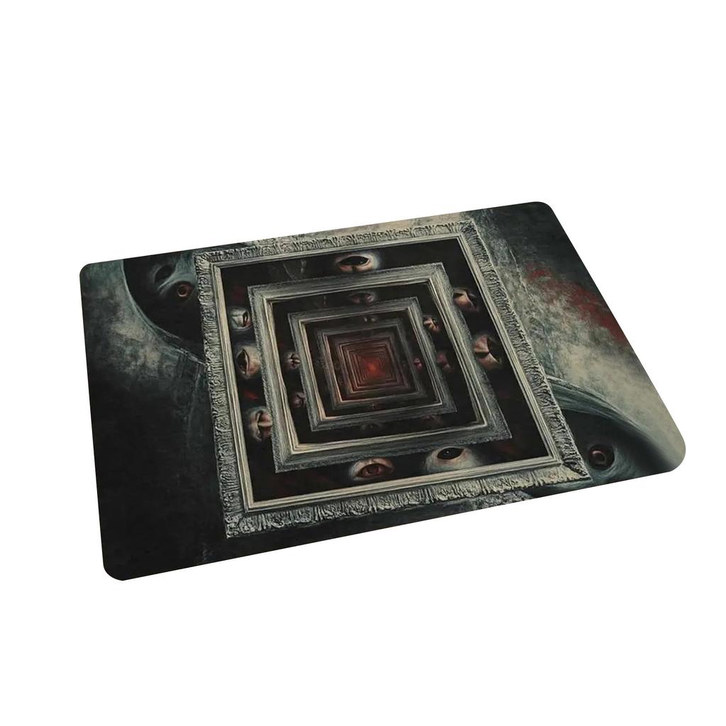 Front Door Mat Indoor Outdoor Entrance, 3D Optical All-Weather Doormat, Optical Rug Ground Crack Rug 3D Rugs, Easy Clean Patio Porch