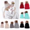 Stylish Comfortable And Stretchable Winter Mum And Baby Matching Knitted Beanie Hats