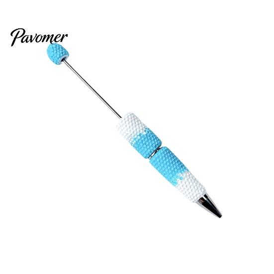 Creative Writing Supplies DIY Beadable Pen, Colorful Fancy Beaded Crafting Ballpoint Craft Pens for Adults Gift Students, Party Favors, Office