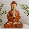 Buddha Statue Hand Carved Suar Wood 60cm