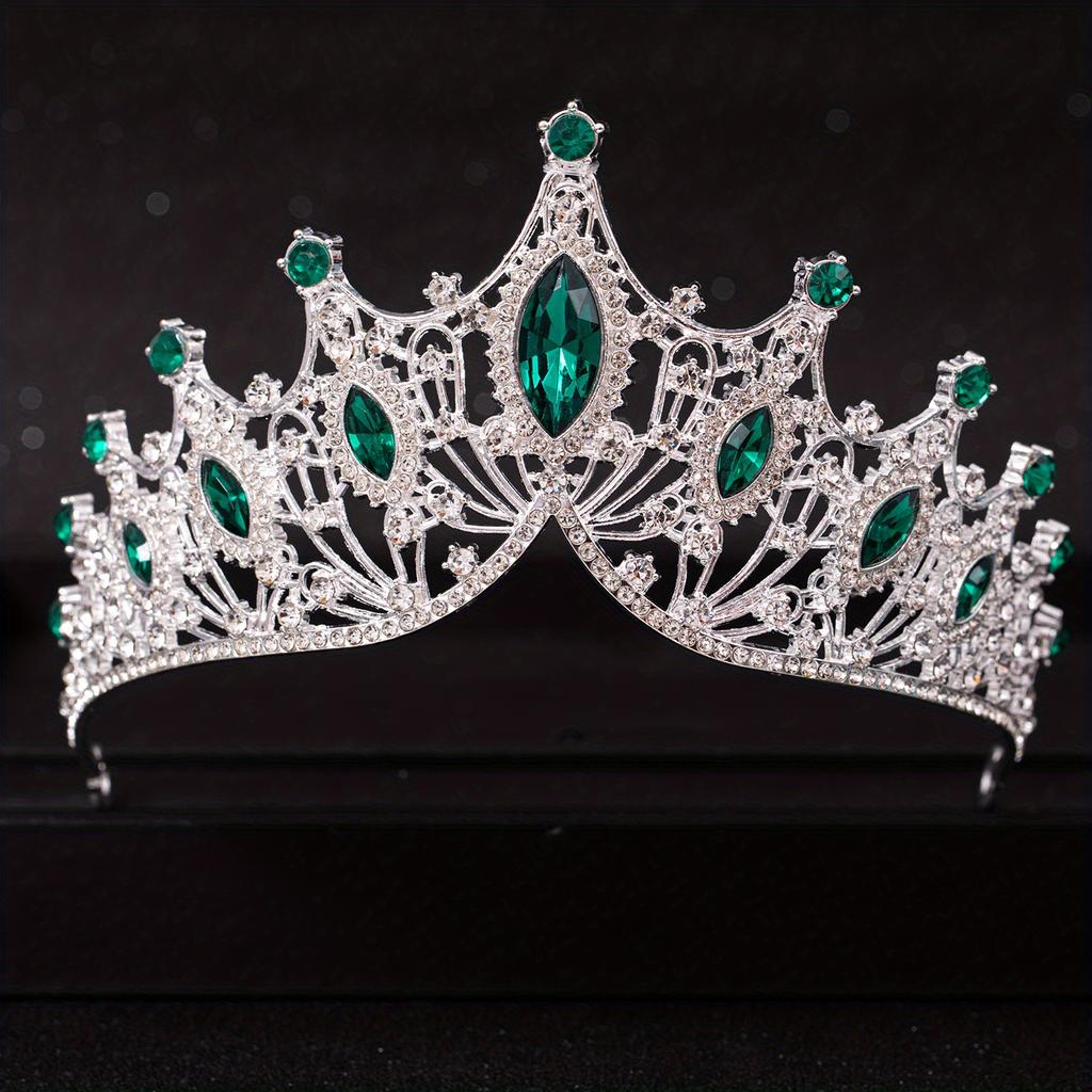 Baroque Crystal Tiaras and Crown Rhinestone Prom Diadem Headband for Women Bridal Wedding Hair Accessories Jewelry Crown Tiara