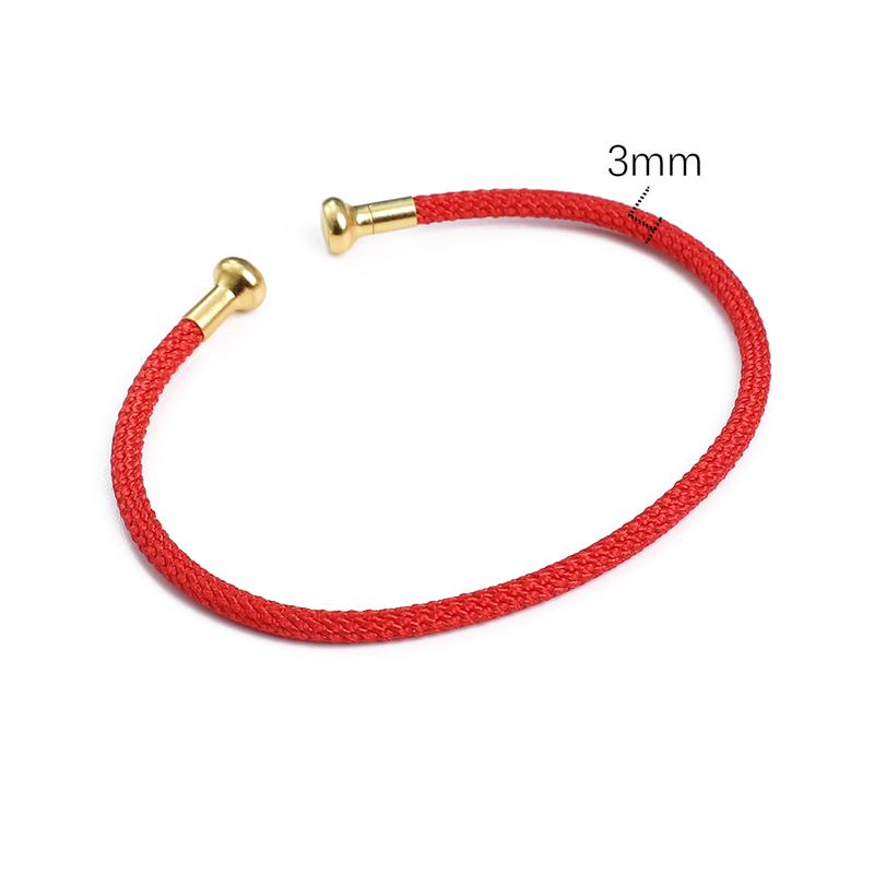 Halvferdig Justerbart Flettet Rødt Tau For DIY Smykkefremstilling Perling Armbånd
