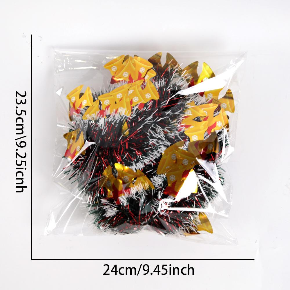 Christmas Ribbon 2m/78.7in, DIY Old Man Bell Wool Top Ornaments Christmas Tree Window Decoration Rudolph Ribbon Pendant Lace