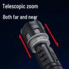 Temu 115B Multi-Function Rechargeable Flashlight: Strong Light, Zoomable, with Digital Display for Outdoor Patrol and Night Fishing Emergencies.
