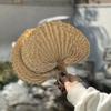 Handmade Rattan Fan Natural Straw Fan Artistic Palm-Leaf Fan Summer