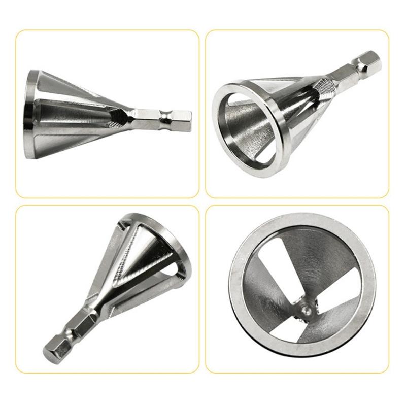 2Pcs Hex Shank Deburring External Chamfer Tool Quick Release Deburring Chamfering Drill Bit Repairing Damaged Bolt Screw