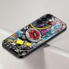 Art graffiti tempered glass phone case suitable for Samsung Galaxy S26 S25 S24 S23 S22 S20 FE/Ultra/Plus anti drop back cover