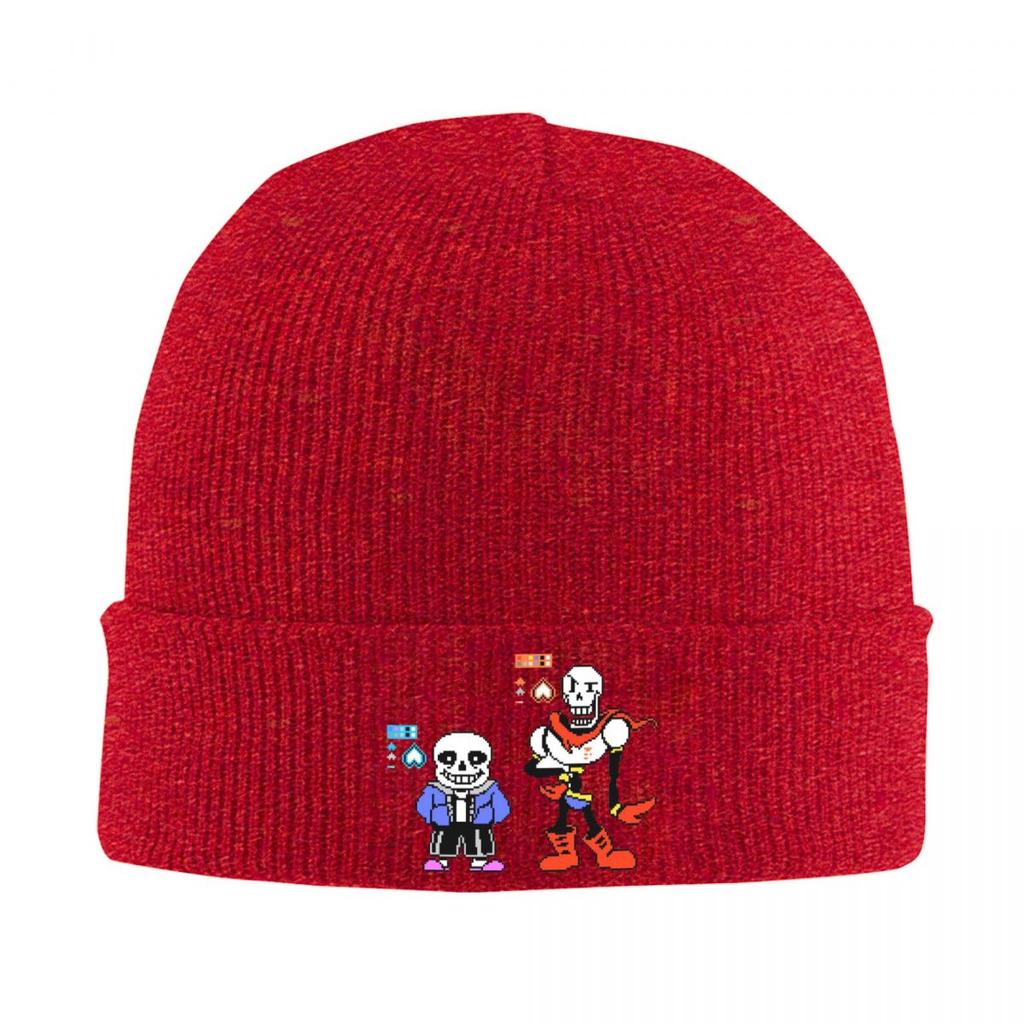 Undertale Sans Und Papyrus Warme Strickmütze Winter Strickmütze Beanie Mütze Skullies Beanies Hip Hop Mützen für Unisex