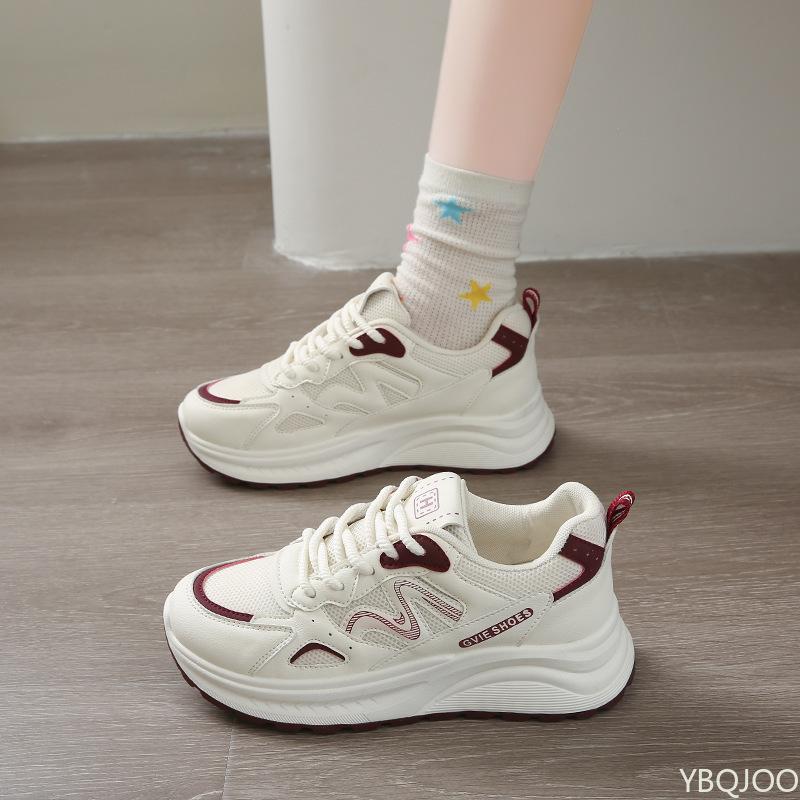 Fashion Fashionable Lightweight Women's Shoes Spring New Versatile Lace Up Thick Soled Casual Comfortable Women's Sport Shoes