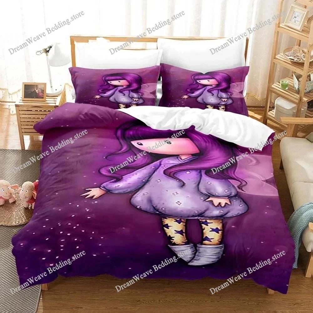 Set Copripiumino Santoro Gorjuss Matrimoniale Queen King Size Anime Bella Ragazza Set Biancheria da Letto Stampa 3D Santoro Gorjuss Copripiumino Ragazze