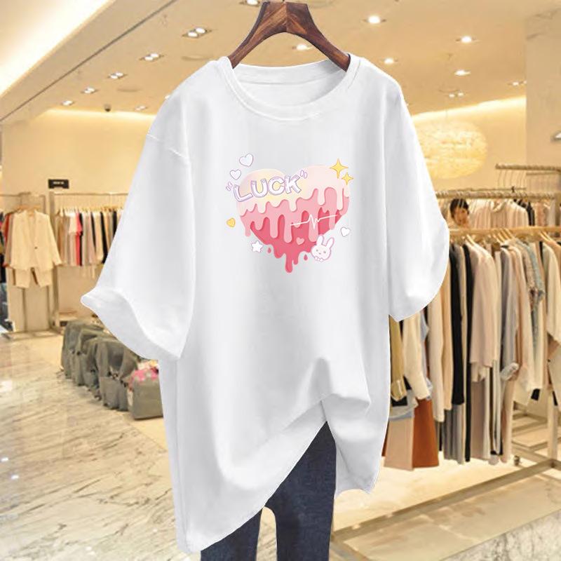 

Cotton short-sleeved top T-shirt women s summer thin 2025 new summer T-shirt S