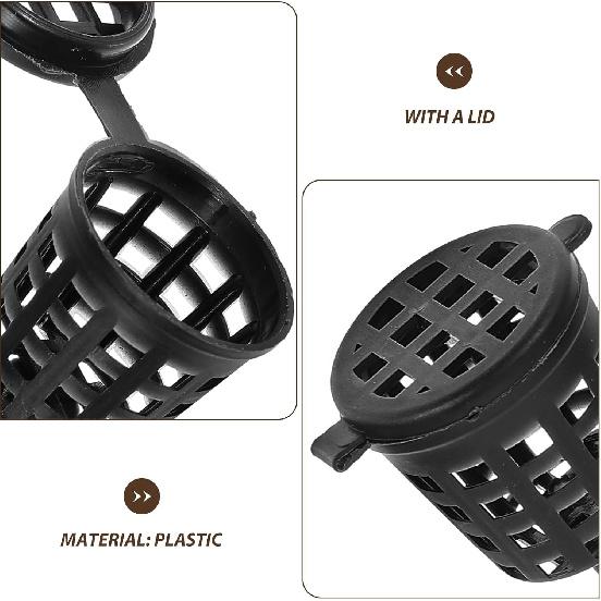 Yardwe 50pcs Bonsai Fertilizer Baskets, Fertilizer Mesh Baskets Garden Nursery Pots with Lid Planting Nutrition Cups for Succulent, Orchid, Bonsai