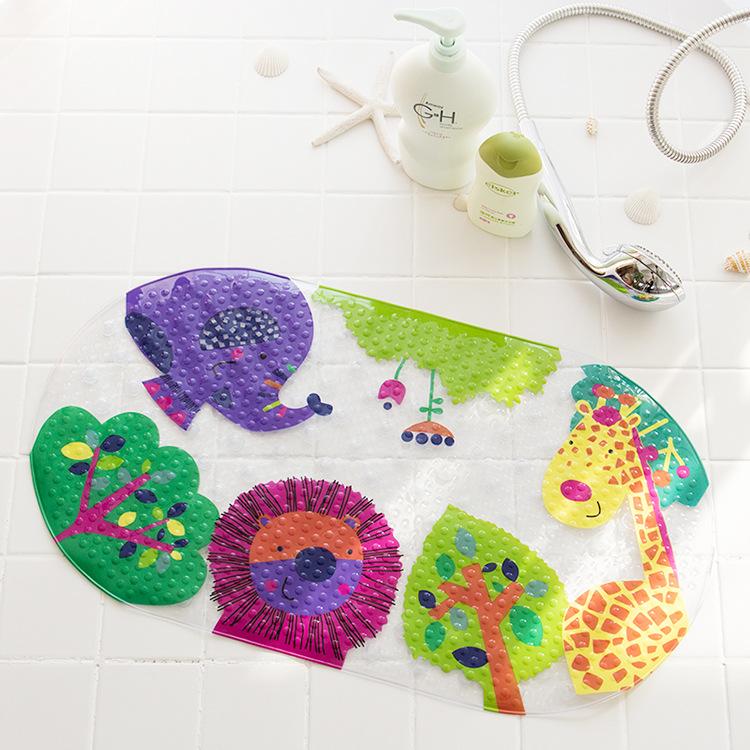 23 Pattern Cartoon Non-Slip Bathroom Mat PVC Bottom Suction Cup Shower Mat for Child Drainage Bath Pad Bathtub Mat Eco-friendly