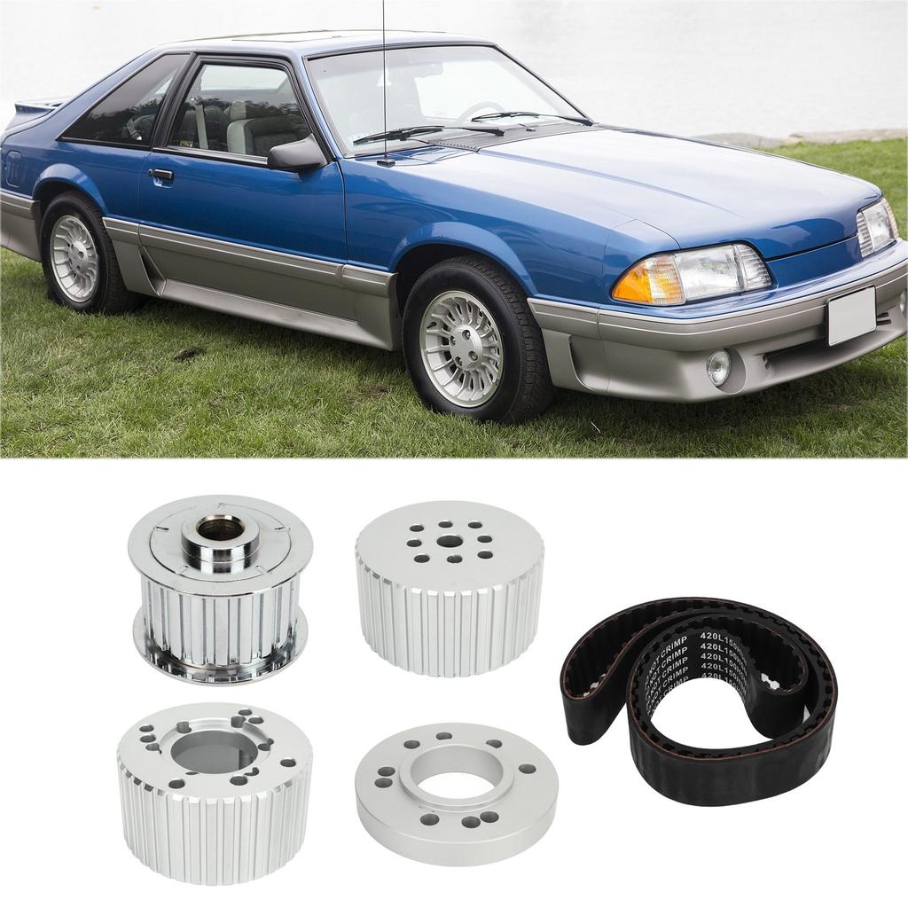 Belt Pulley Kit with 1.5in Width Cogged Belt PC2258 Replacement For 383 400 413 440 Engine