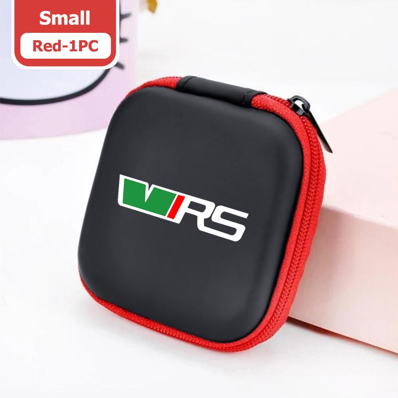 AAABR1 For Skoda Portable Mini Car Earphone Data Cable Charger Storage Bag Accessories Kodiaq Fabia Kamiq Karoq Octavia 2 3 Rapid Scala