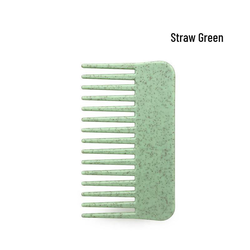 Wheat Straw Anti-Tangle Hair Comb for Straightening and Massaging, Suitable for Dry and Wet Shampooing, 2-in-1 Styling Flat Comb