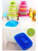 Square & Round Plastic Lunch Containers Set - Sealed, Compartmentalized, Freshness-Preserving Storage Boxes.
