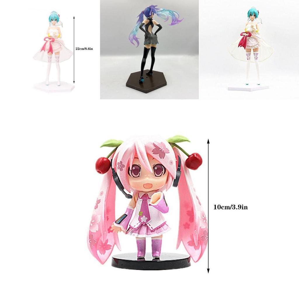 Hatsune Miku Cartoon Virtual Singer Manga Statue Figurines Stunning Collectible Model Toy