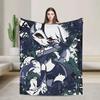Loona Anime Fleece Throw Blanket Soft Rug for Travel Bed Helluva Boss Plush Warm Cozy Wrap