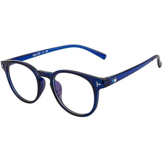 Dervin Raised Oval Unisex Glasses Spectacle Frames for Men Women Boys Girls (Clear/Transparent Lens)