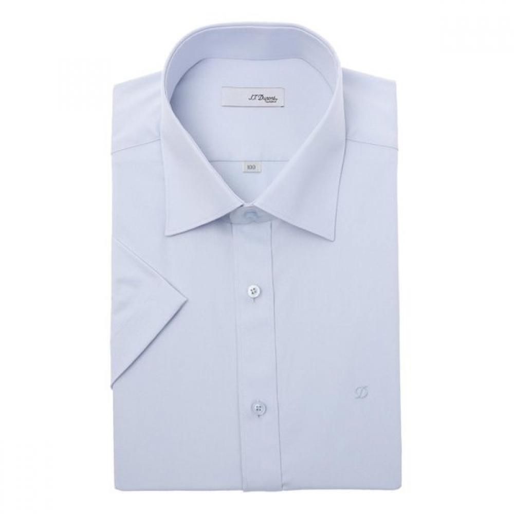 S.t. Dupont Comfortable Stretch Short Sleeve Slim Fit Shirt Gray Se6mm21hs302sgy SE6MM302GY/95