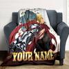 1pc Fullmetal Alchemist Blanket with Custom Name, Gift, for Men and Women, Soft Blanket, Good for Sofa Bed Couch Travel, Lightweight Flannel Blanket
