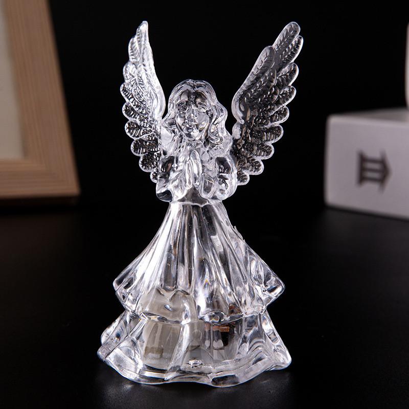 Waterproof Acrylic Angel Night Lamp With Colorchanging Light For Girl And Boy Bedroom Decor