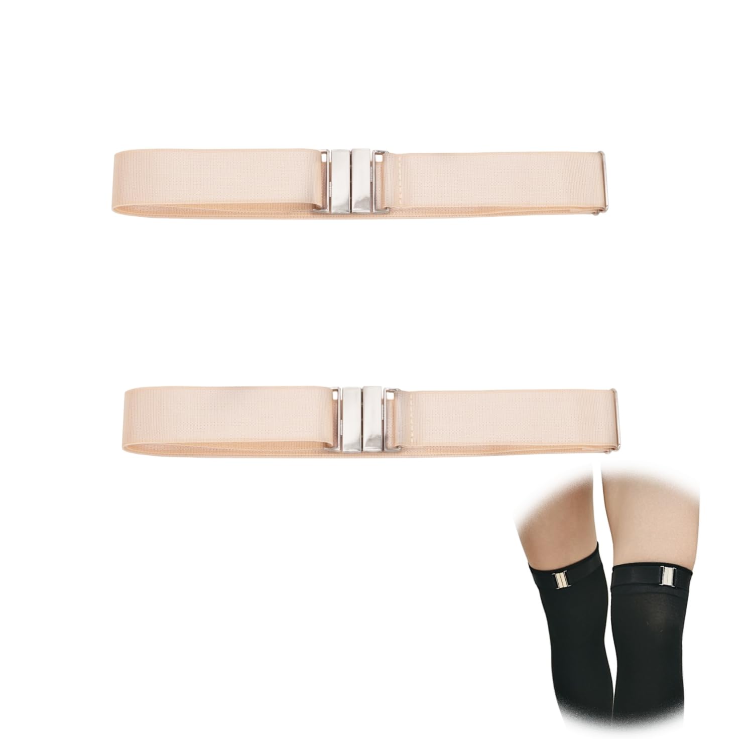 Yiran Sexy Lingerie Women's One Pairs Adjustable Elastic Thigh Leg Garter Belt Plus Size Thigh High Suspender Gothic Punk Harness For Long Stockings Cm