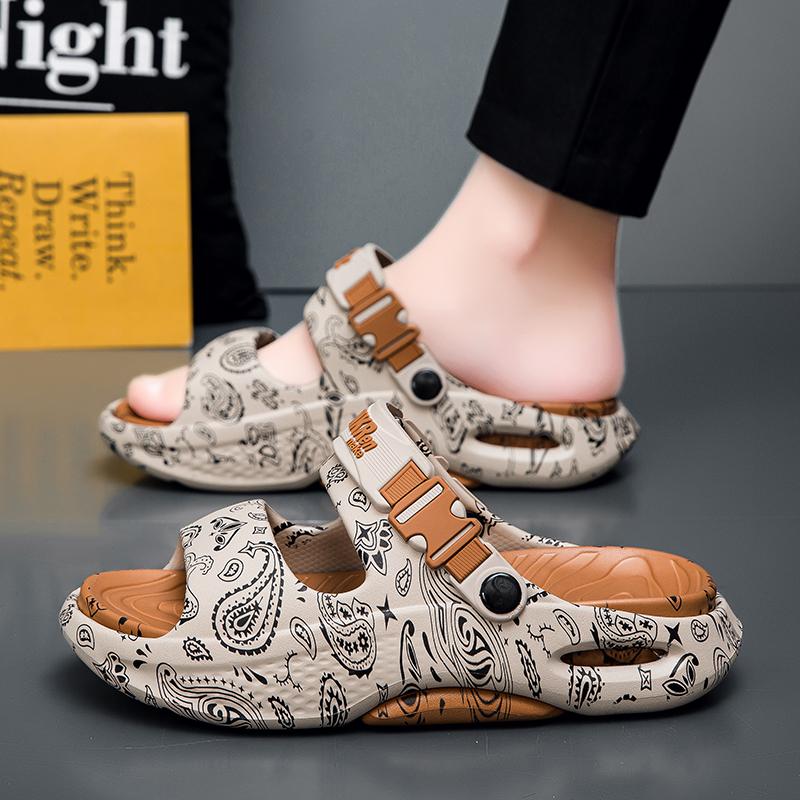 Fashion 2025 New Anti-Slip Men's Summer Outdoor Slippers Thi Bot Beach Sandals EVA Casual Shoes Platform Clogs Men Home Garden Outdoor