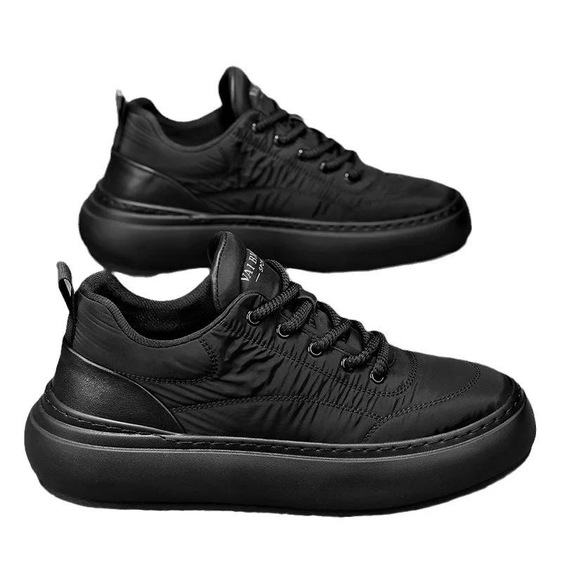 Fashion Men's Winter Cotton Shoes Anti Slip Comfortable Wear Resistant Work Snow Shoes Outdoor Thick Sole Sports Casual Shoes