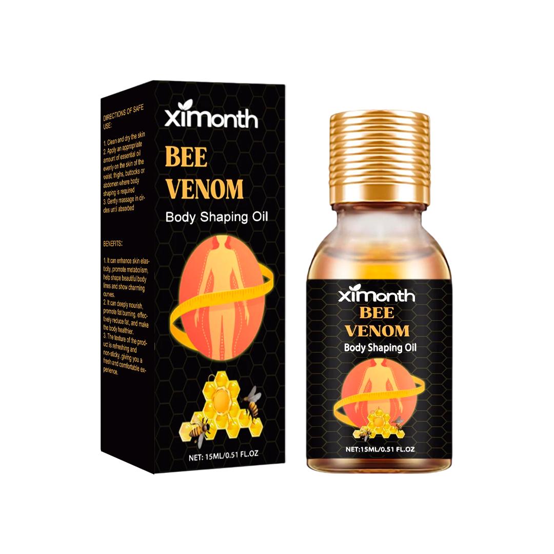 

XIMONTH bee venom body sculpting oil tightens the body and abdomen, shapes and highlights body curves, and lifts the body, 15ml.