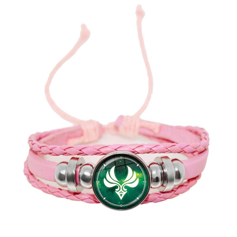 Genshin Impact Spiel Cosplay Requisite Auge Gottes Wasser Wind Donner Feuer Gestein Eis Element Lila Armband Schmuck Fans Geschenk