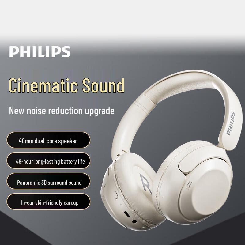 

Philips TAH1120 Wireless Noise-Cancelling Over-Ear Bluetooth Headphones