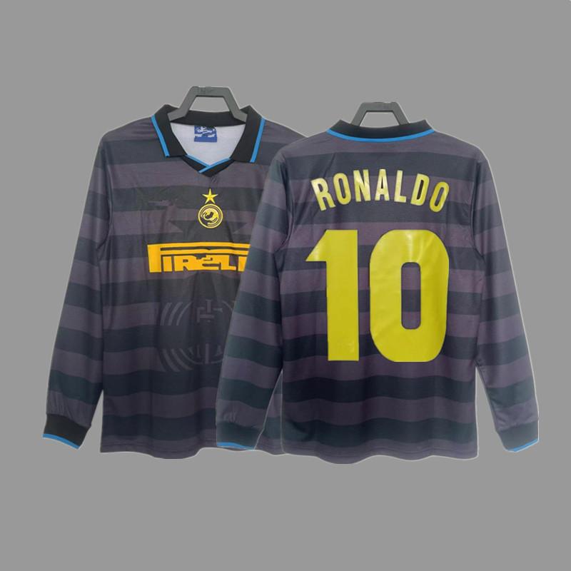 Inter Retro Jersey Football Jersey Classic Baggio Ronaldo Zanetti Figo Adriano Jersey