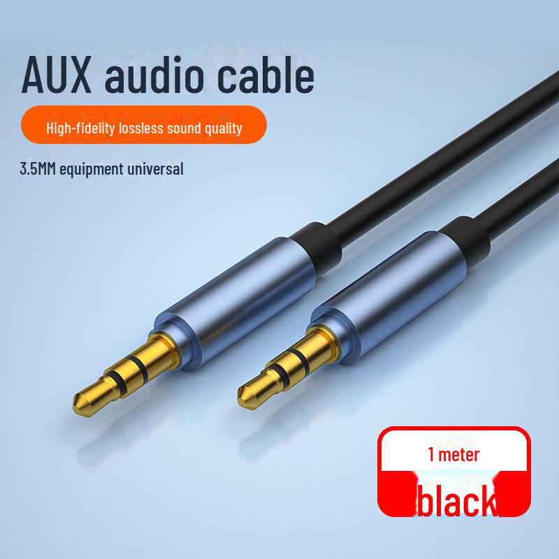1m audio kabel TPE zinkové slitiny AUX, 3,5 mm samec-samec pro připojení do auta