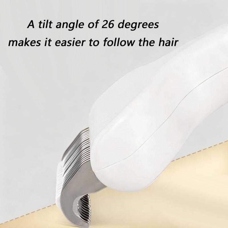 Brushing Comb for Matted Hair Removal, Dematting Tool With Metal Teeth and Textured Handle for Long-Hair Brushing Use
