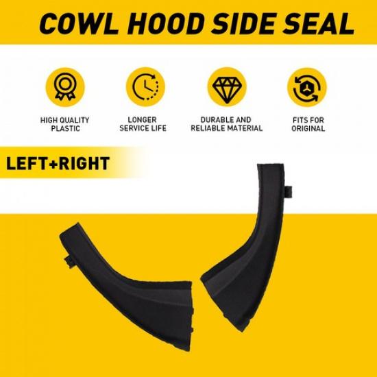 2X Front Windshield Wiper Cowl Extension Trim Black For 2006-2012 Toyota RAV4 US