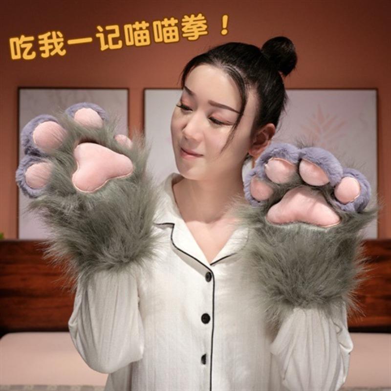 Two-dimensional Comic Show Cosplay Cute Cat Claws Beast Outfit Velvet Gloves Wing Decoration Student Spring and Autumn Girl