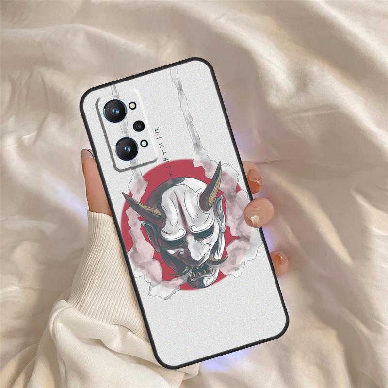 Oni Hannya Demon Mask Case For Realme 15 14 11 12 13 Pro Plus C65 C67 C71 C63 C61 C55 C51 C53 C35 C75 GT6 GT7 Pro