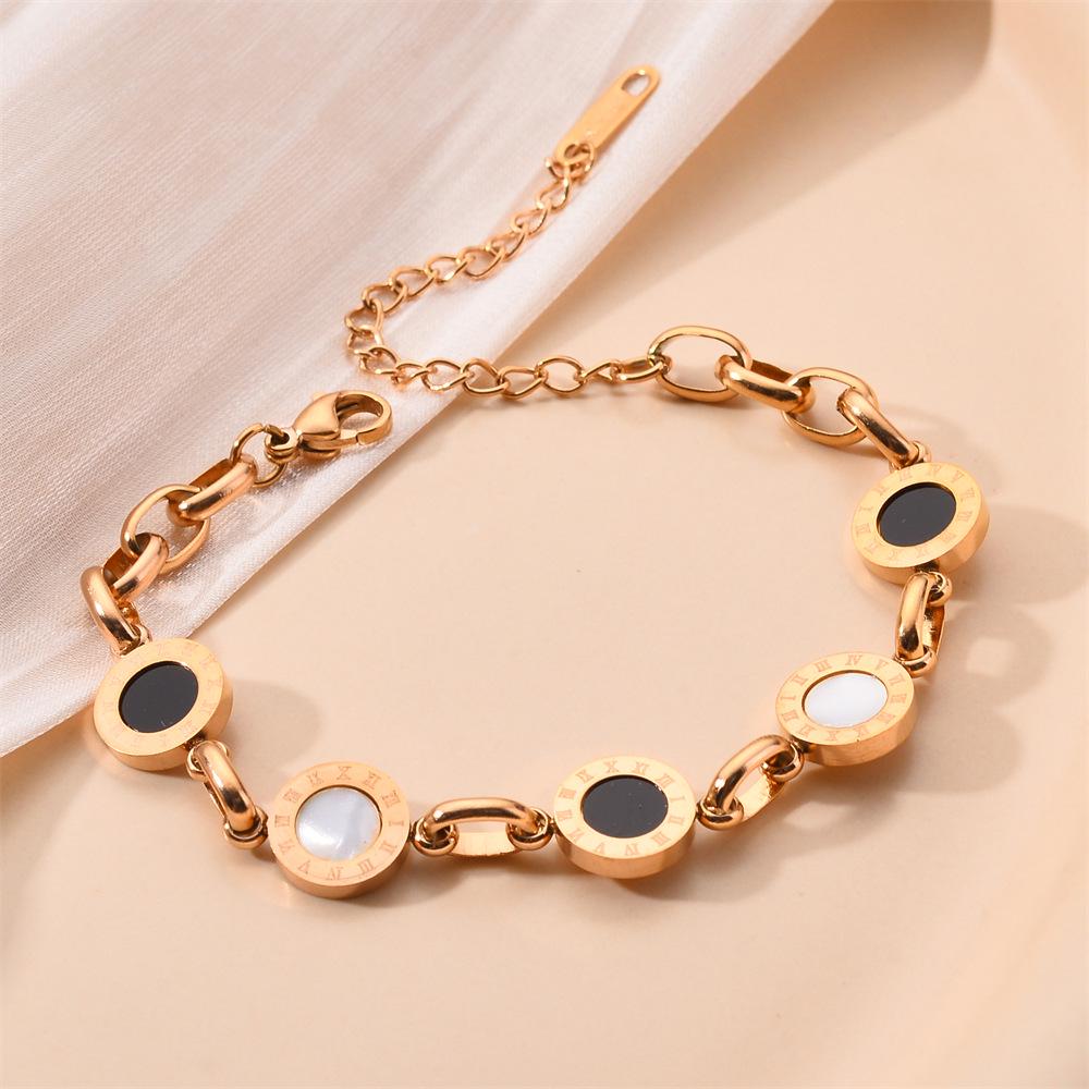 Korean Titanium Steel Four-Leaf Clover Bracelet - Women's Fashion, Versatile & Non-Fading Jewelry