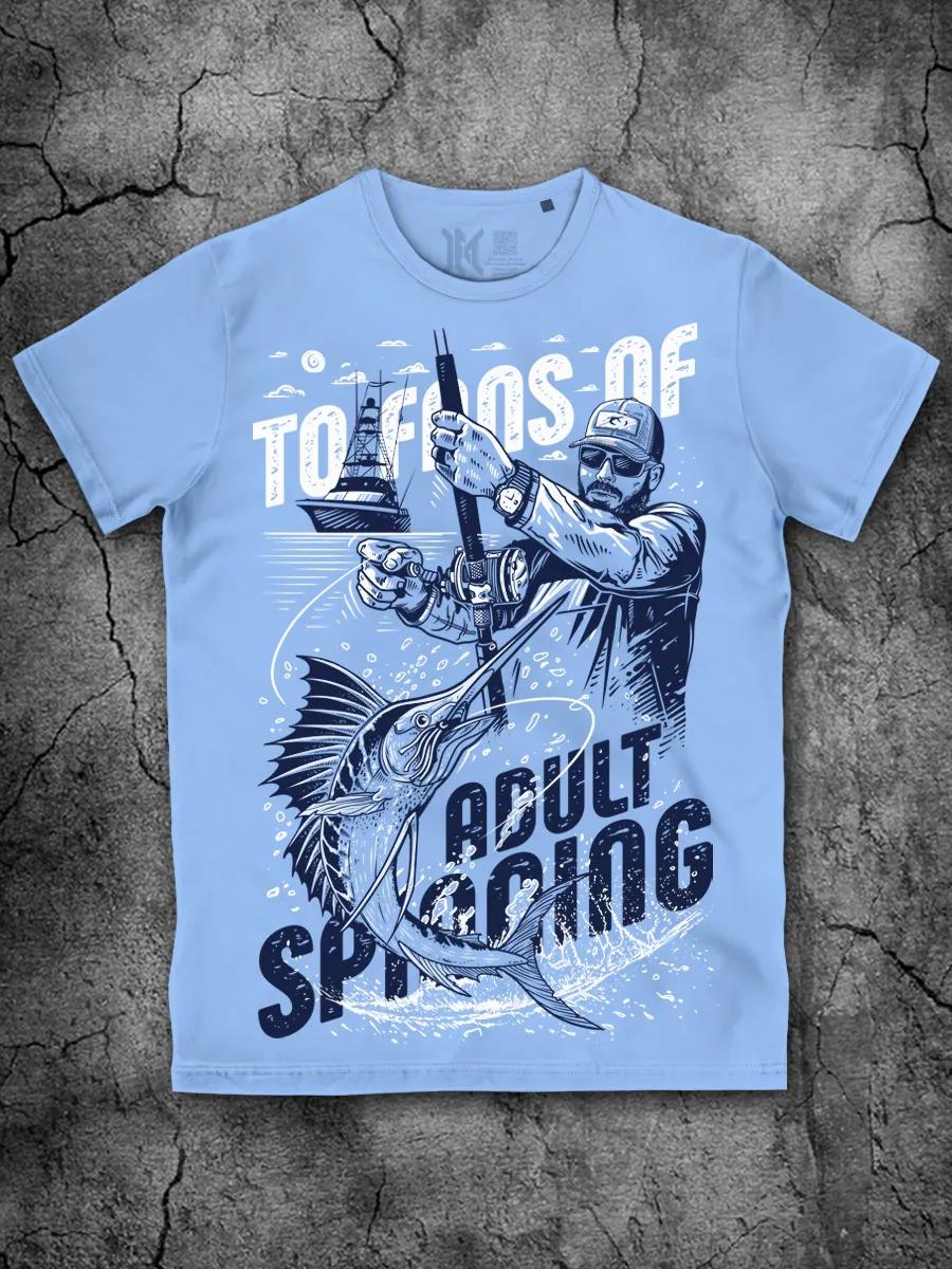 Fishing T-shirt is a birthday gift for a male fisherman 4XL