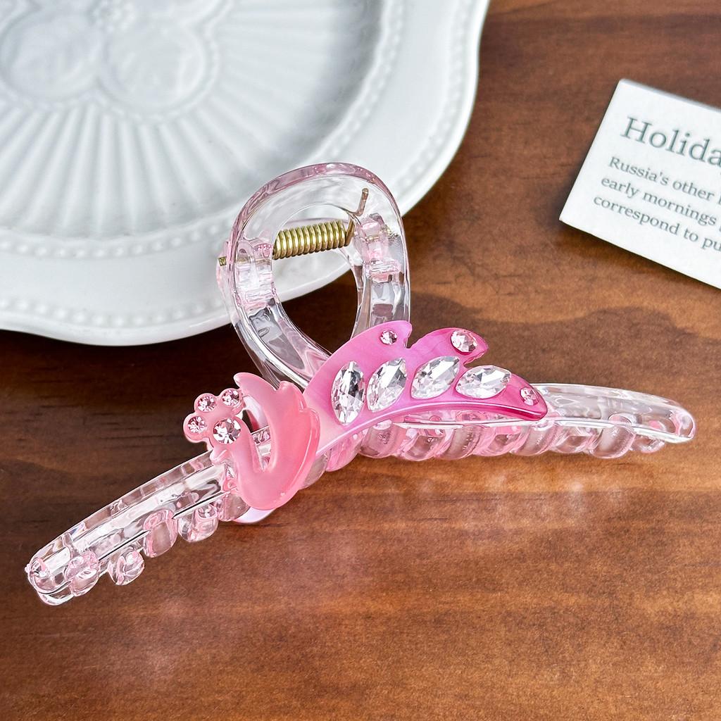 Trendy 11cm Rhinestone Studded Hair Claw Clip Versatile Fashion Accessory For Womens Hairstyles