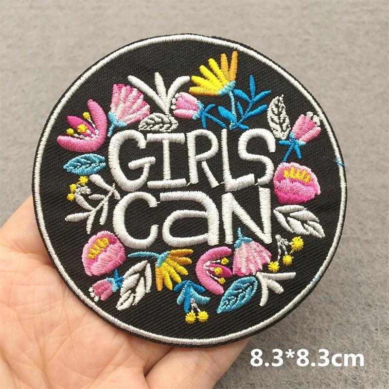 Love Nature Patch Magic Mushroom Embroidery Patches For Clothing Diy Iron-On Stickers Appliques Flowers Stripes