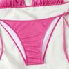 2025 European & American Solid Lace-Up Beach Bikini Swimsuit for Women