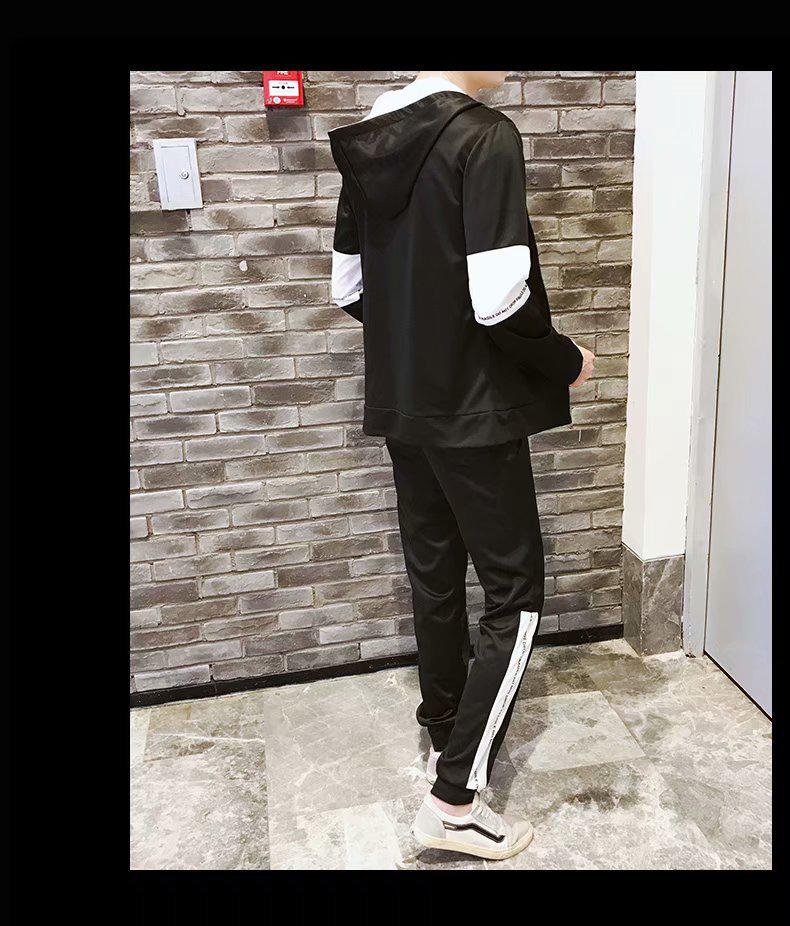 2019 Autumn Men's Two-Piece Set: Japanese Korean Style Hoodie & Sports Jacket