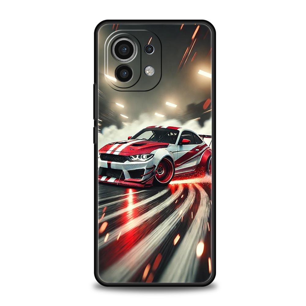 Sports Car Drift Phone Case Cover for Xiaomi Mi 17 Pro Max 15 14 13 12 11 Ultra 15T 14T 13T 12T 11T Pro Lite Soft TPU Shell Bags