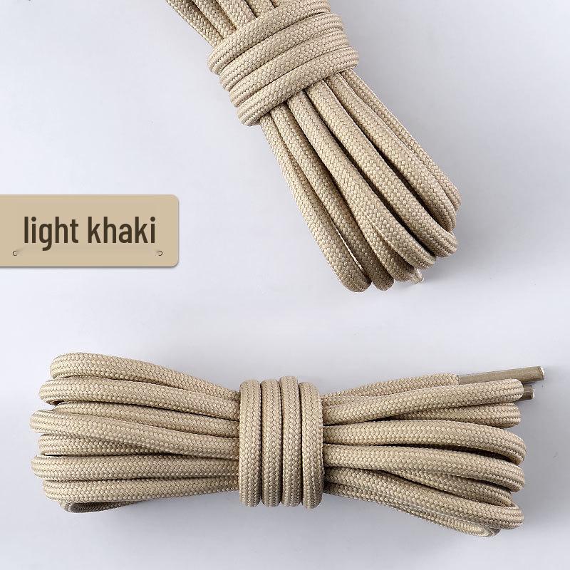 Wild Elephant Colorful Thickened Round Shoelaces for Outdoor Hiking & Sports Shoes - Black & White, One Pair